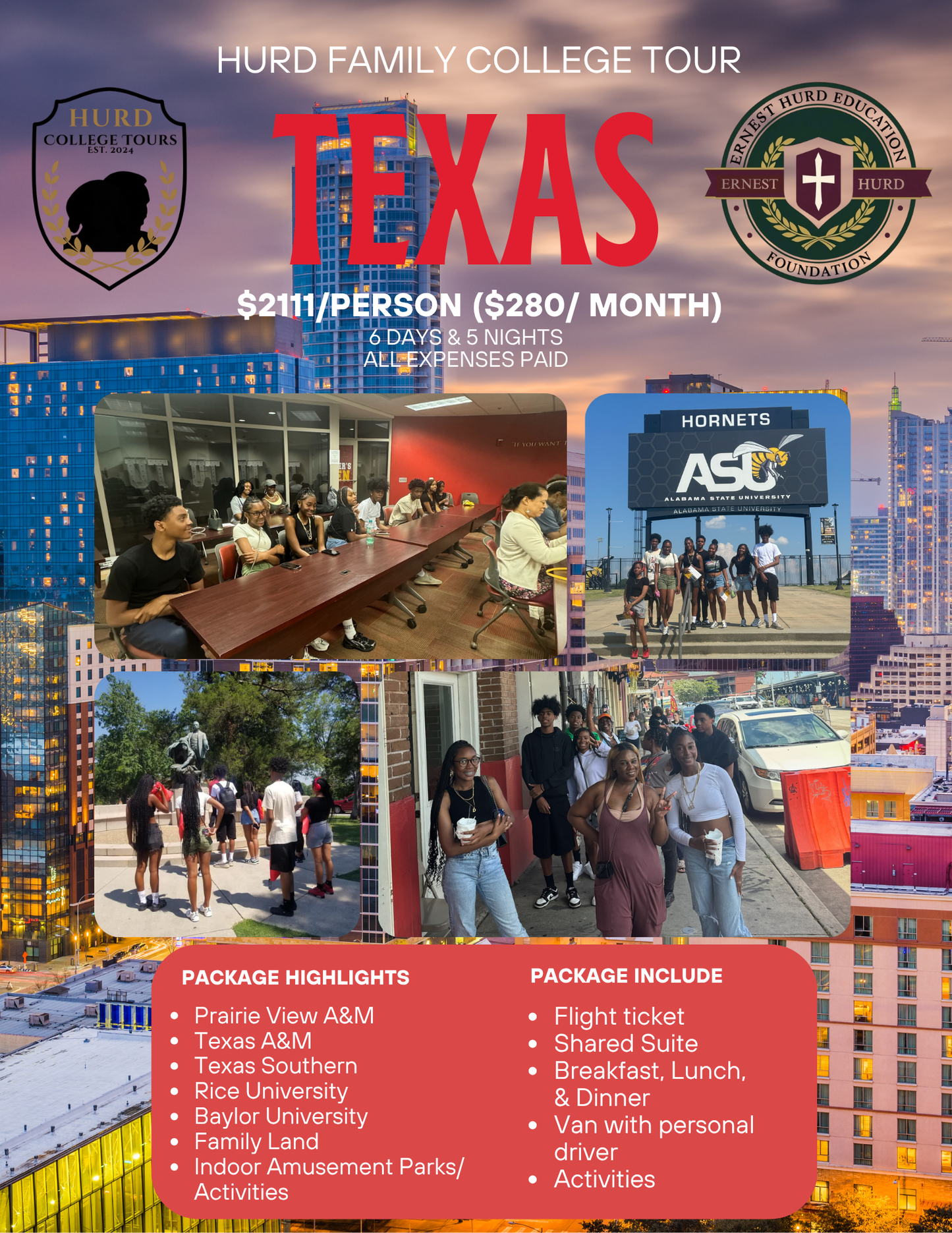 The Hurd Family College Tour: Texas Edition